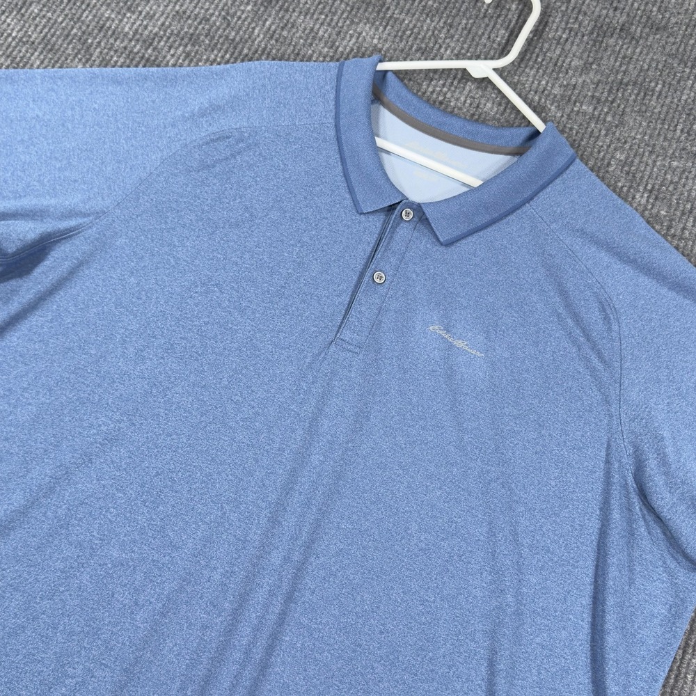 Eddie Bauer Polo Shirt Mens 3XLT‎ Blue FreeDry Performance Golf Moisture Wicking